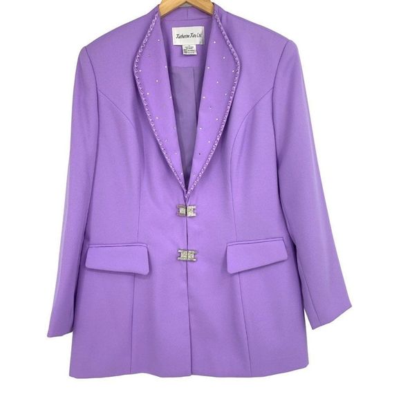 Katherine Kay Ltd Violet Evening Blazer Special Event Size 14 2371 Womens EUC - Picture 11 of 11